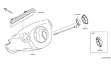 Diagram for 2009 Nissan Rogue Steering Column Cover - 48474-JM01A