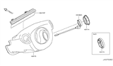 Diagram for Nissan Steering Column Cover - 48474-JM01A