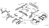 Diagram for 2013 Nissan Rogue Rear Crossmember - 75650-JG00A