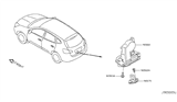 Diagram for 2009 Nissan Rogue Door Lock - 90502-JG00A