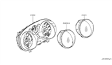 Diagram for 2011 Nissan Rogue Instrument Cluster - 24813-JM00D