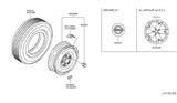 Diagram for 2011 Nissan Rogue Spare Wheel - D0C00-3UB1A