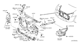 Diagram for 2010 Nissan Rogue Radiator Support - 62511-JM00A