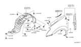 Diagram for 2008 Nissan Rogue Wheelhouse - 63842-JM00A