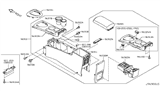 Diagram for 2009 Nissan Rogue Center Console Base - 96930-JM00A