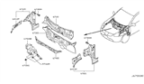 Diagram for 2008 Nissan Rogue Dash Panels - 76241-JM00A