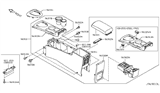 Diagram for Nissan Rogue Center Console Base - 96911-JM00A