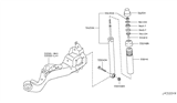 Diagram for 2012 Nissan Leaf Bump Stop - 55240-1KA0A