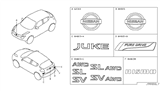 Diagram for 2012 Nissan Juke Emblem - 90894-1KC0A