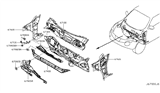 Diagram for 2011 Nissan Juke Dash Panels - 76240-1KM0A