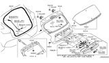 Diagram for Nissan Juke Weather Strip - 90830-1KA0C