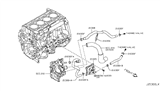 Diagram for 2011 Nissan Juke Oil Cooler Hose - 21306-1KC2B