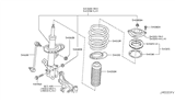 Diagram for 2014 Nissan Rogue Coil Spring Insulator - 54035-JG00A