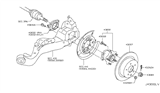 Diagram for Nissan Leaf Wheel Hub - 43202-1KA0A