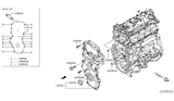 Diagram for 2011 Nissan Juke Timing Cover - 13500-1KC0A