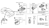 Diagram for 2017 Nissan Juke Door Lock Cylinder - H0601-1KA0A