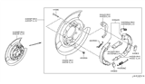 Diagram for 2011 Nissan Rogue Brake Shoe Set - 44060-CY025