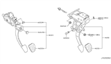 Diagram for 2011 Nissan Juke Brake Pedal - 46501-1KA2B