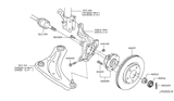 Diagram for Nissan Leaf Wheel Hub - 40202-1KA0A