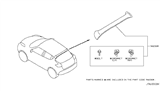 Diagram for Nissan Juke Spoiler - K6050-3YM1C