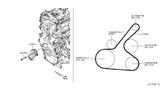 Diagram for Nissan Juke Serpentine Belt - 11720-1KC0A