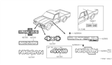 Diagram for Nissan 720 Pickup Emblem - 62890-10W00