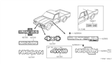 Diagram for 1986 Nissan 720 Pickup Emblem - 62891-62W00