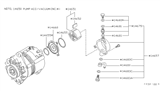 Diagram for 1986 Nissan 720 Pickup Vacuum Pump - 14650-36W00