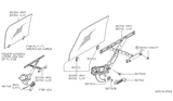 Diagram for 1985 Nissan 720 Pickup Window Regulator - 80701-01W01