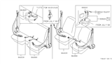 Diagram for 1982 Nissan 720 Pickup Seat Belt - 86841-10W11