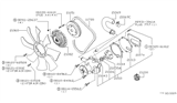 Diagram for 1987 Nissan Pathfinder Drive Belt - 11720-80W00