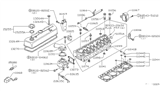 Diagram for 1985 Nissan 720 Pickup Cylinder Head Bolts - 11057-H5700