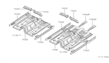 Diagram for 1986 Nissan 720 Pickup Floor Pan - 74312-11W00