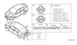 Diagram for 2012 Nissan Versa Emblem - 90892-EM30C