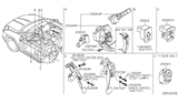 Diagram for Nissan Sentra Turn Signal Switch - 25560-ET11A