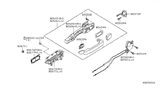 Diagram for 2010 Nissan Sentra Rear Passenger Door Handle Latch - 82501-ZT50A