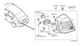 Diagram for 2010 Nissan Sentra Tail Light - 26550-ET00B