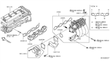 Diagram for 2012 Nissan Sentra Intake Manifold Gasket - 14035-EL00A