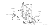 Diagram for 2012 Nissan Sentra Radiator Support - 62500-ET000