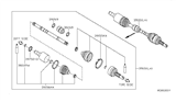 Diagram for Nissan Sentra Axle Shaft - 39101-ET000