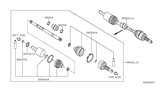 Diagram for 2011 Nissan Sentra Axle Shaft - 39101-ET000