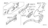 Diagram for Nissan Sentra Door Latch Cable - 80514-ET000
