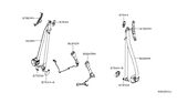 Diagram for 2007 Nissan Sentra Seat Belt - 86885-ET081