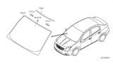 Diagram for 2009 Nissan Sentra Windshield - 72700-ZE80A