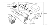 Diagram for 2009 Nissan Sentra Center Console Base - 96910-ZT51A