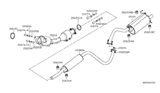 Diagram for 2017 Nissan Versa Exhaust Flange Gasket - 20695-ED10E