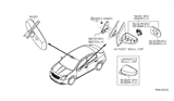 Diagram for Nissan Versa Mirror Actuator - 96368-EL10A