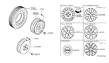 Diagram for Nissan Lug Nuts - 40224-ZP53A