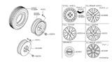 Diagram for 2005 Nissan Xterra Lug Nuts - 40224-4Z400