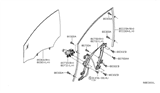 Diagram for 2011 Nissan Sentra Window Regulator - 80721-ET000